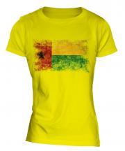 Guinea Bissau Distressed Flag Ladies T-Shirt