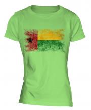 Guinea Bissau Distressed Flag Ladies T-Shirt