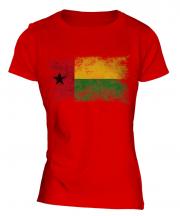 Guinea Bissau Distressed Flag Ladies T-Shirt