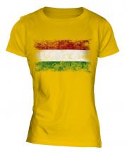 Hungary Distressed Flag Ladies T-Shirt
