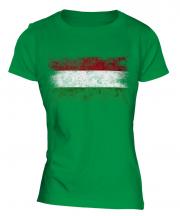 Hungary Distressed Flag Ladies T-Shirt