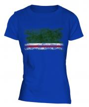 Ichkeria Distressed Flag Ladies T-Shirt