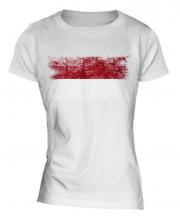 Indonesia Distressed Flag Ladies T-Shirt