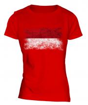 Indonesia Distressed Flag Ladies T-Shirt