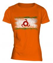 Ingushetia Distressed Flag Ladies T-Shirt