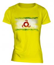 Ingushetia Distressed Flag Ladies T-Shirt