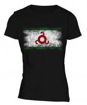 Ingushetia Distressed Flag Ladies T-Shirt