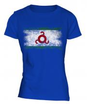 Ingushetia Distressed Flag Ladies T-Shirt