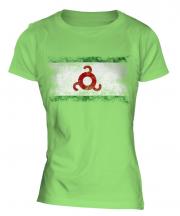 Ingushetia Distressed Flag Ladies T-Shirt