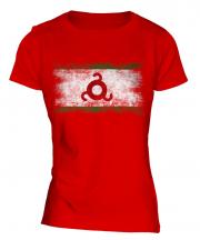 Ingushetia Distressed Flag Ladies T-Shirt