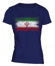 Iran Distressed Flag Ladies T-Shirt