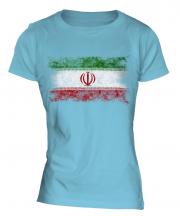 Iran Distressed Flag Ladies T-Shirt