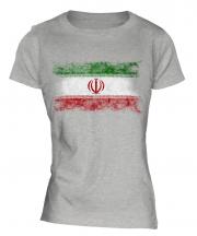 Iran Distressed Flag Ladies T-Shirt