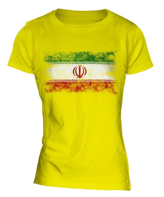 Iran Distressed Flag Ladies T-Shirt