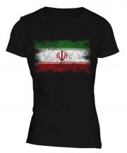 Iran Distressed Flag Ladies T-Shirt