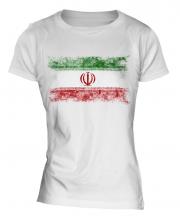 Iran Distressed Flag Ladies T-Shirt