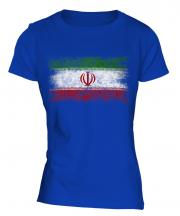 Iran Distressed Flag Ladies T-Shirt