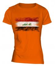 Iraq Distressed Flag Ladies T-Shirt