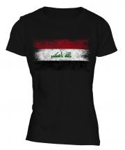 Iraq Distressed Flag Ladies T-Shirt