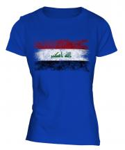 Iraq Distressed Flag Ladies T-Shirt
