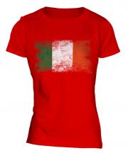 Ireland Distressed Flag Ladies T-Shirt