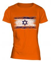 Israel Distressed Flag Ladies T-Shirt
