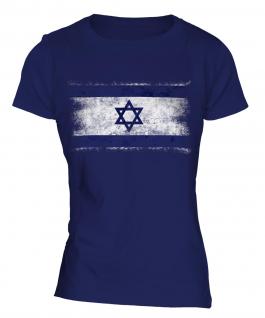 Israel Distressed Flag Ladies T-Shirt