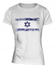 Israel Distressed Flag Ladies T-Shirt