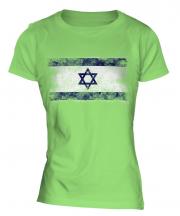 Israel Distressed Flag Ladies T-Shirt