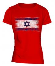 Israel Distressed Flag Ladies T-Shirt