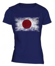 Japan Distressed Flag Ladies T-Shirt