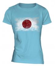 Japan Distressed Flag Ladies T-Shirt