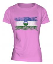 Kabardino-Balkaria Distressed Flag Ladies T-Shirt