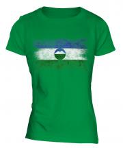 Kabardino-Balkaria Distressed Flag Ladies T-Shirt