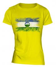 Kabardino-Balkaria Distressed Flag Ladies T-Shirt