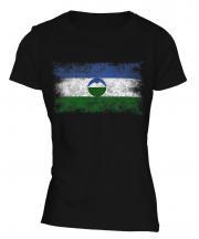 Kabardino-Balkaria Distressed Flag Ladies T-Shirt