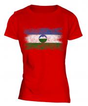 Kabardino-Balkaria Distressed Flag Ladies T-Shirt