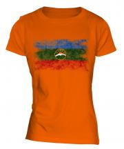 Karachay-Cherkessia Distressed Flag Ladies T-Shirt