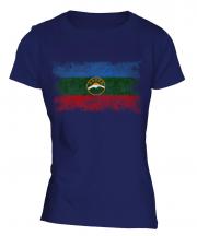 Karachay-Cherkessia Distressed Flag Ladies T-Shirt