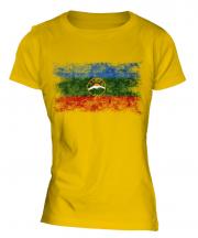 Karachay-Cherkessia Distressed Flag Ladies T-Shirt