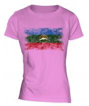 Karachay-Cherkessia Distressed Flag Ladies T-Shirt