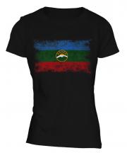 Karachay-Cherkessia Distressed Flag Ladies T-Shirt