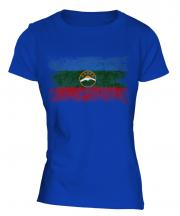 Karachay-Cherkessia Distressed Flag Ladies T-Shirt