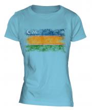 Karakalpakstan Distressed Flag Ladies T-Shirt