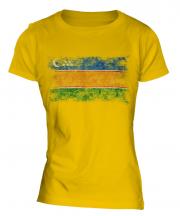 Karakalpakstan Distressed Flag Ladies T-Shirt