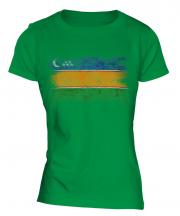 Karakalpakstan Distressed Flag Ladies T-Shirt