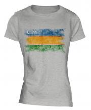 Karakalpakstan Distressed Flag Ladies T-Shirt