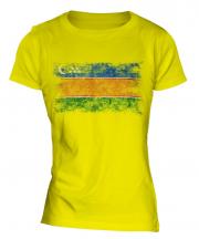 Karakalpakstan Distressed Flag Ladies T-Shirt