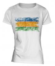 Karakalpakstan Distressed Flag Ladies T-Shirt