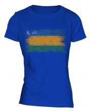Karakalpakstan Distressed Flag Ladies T-Shirt